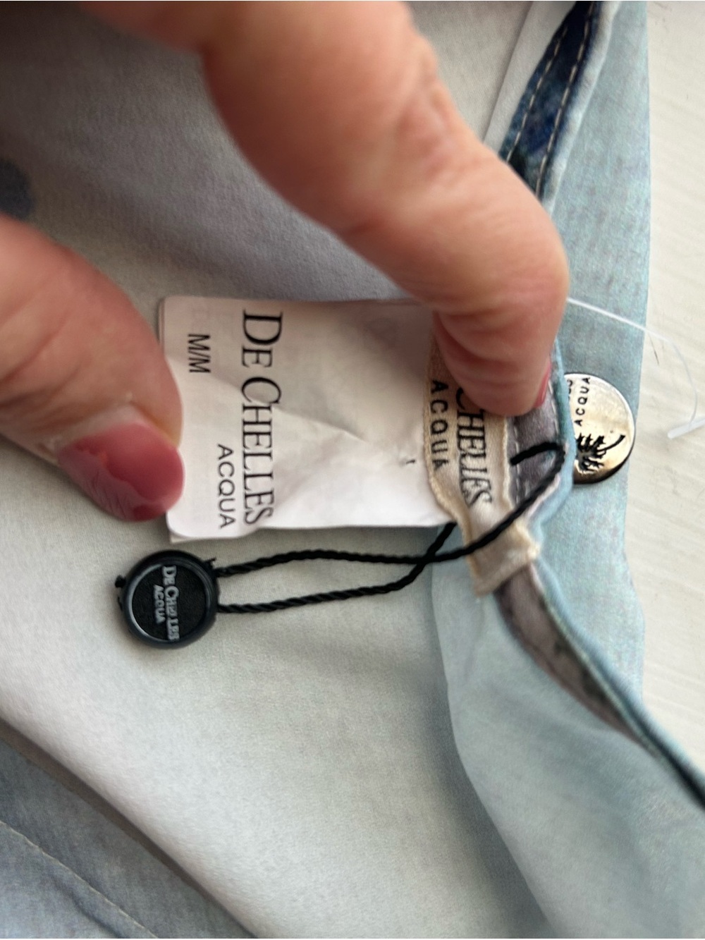 Dechelles Aqua Brazil  Watercolor Maxi Dress in Aqua & Teal - Picture 10 of 12